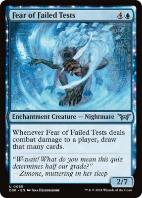 Fear of Failed Tests Light Play, English Magic the Gathering MTG Duskmourn: Hous