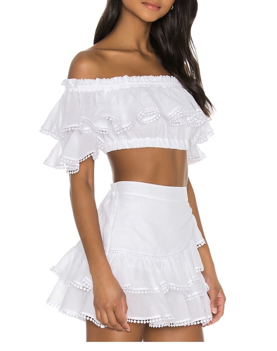 Charo Ruiz Ibiza Set Top Skirt White Size XS | eBay