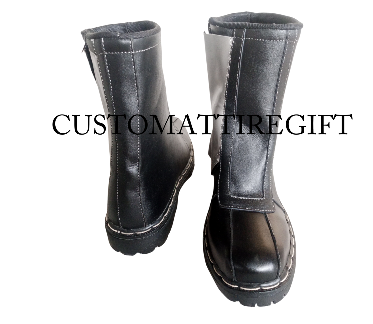 Mando Boots,Mandalorian Black Boots, Star Wars Mando Costume Mandalorian  Boots