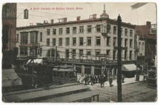 Battle Creek Michigan MI Busy Corner Street Scene 1912