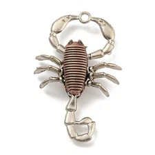 Scorpion Pendant Scorpio Charm Large Antiqued Copper Western Jewelry Making 50mm