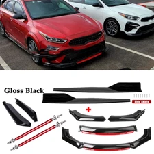 Front Bumper Lip Spoiler Splitter Rear Lip Side Skirt For Kia Forte 2010-2023