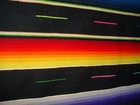 HUGE OLD VINTAGE MEXICAN SALTILLO WOOL BLANKET WONDERFUL DRAMATIC COLORS 79 X 38 — photo 9