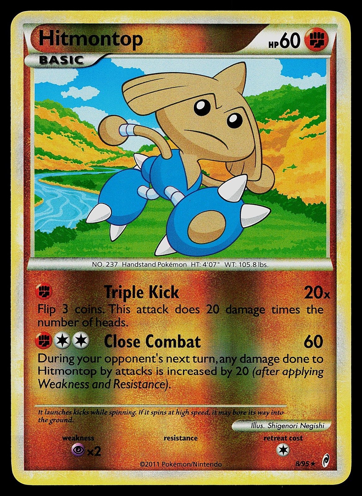 Pokemon Card - Hitmontop Call of Legends 8/95 Reverse Holo