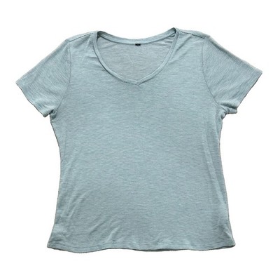 Merino Protect Women's Merino V Neck Striped T-Shirt- Read