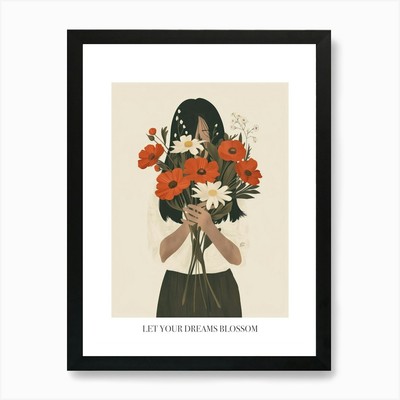 Let Your Dreams Blossom Poster Spri Framed Wall Art Poster Canvas Print Picture
