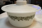 VTG Pyrex/Corning Spring Blossom/Crazy Daisy Butter Round Dish With Lid