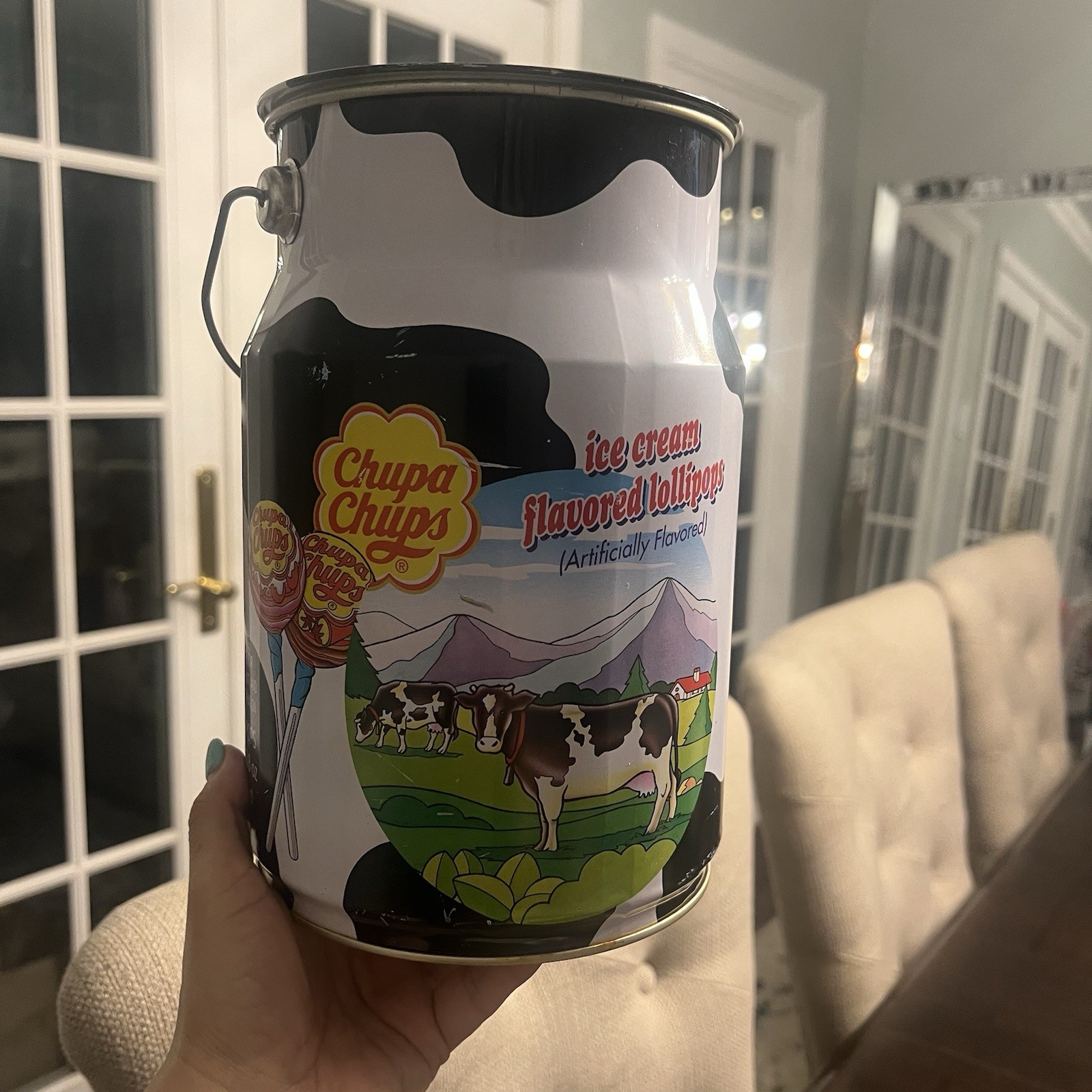 Pair Chupa Chups Ice Cream Lollipop Milk Jug Pail Tins 1st & 2nd Editions