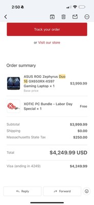 ASUS ROG Zephyrus Duo 16 GX650RX-XS97/NVIDIA GeForce RTX 3080 Ti
