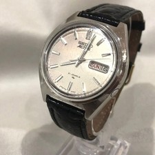 Seiko Active Automatic Watch 21 Jewels Leather Band Date Day Unused