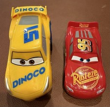 Disney Pixar Cars Large Toy Lot McQueen 95 Dinoco Racer Mattel