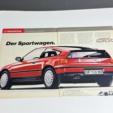 HONDA CIVIC CRX 1.6i-16 / 2p publicité magazine advert / DE German 1988