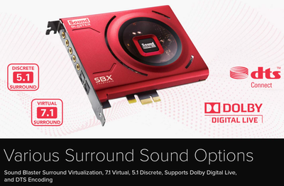 Creative Labs Sound Blaster Z SE Sound Card - Red for sale online