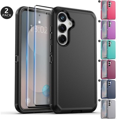For Samsung Galaxy S25 FE 5G Heavy Duty Shockproof Case Cover / Screen Protector