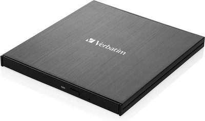 Verbatim External Slimline CD/DVD Writer, USB 3.2 Gen1 Mit USB-C Anschluss Inkl.