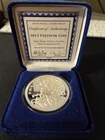 2013  FREEDOM GIRL SHIELD PROOF  1OZ .999 PURE SILVER w/COA & BOX ROUND COIN