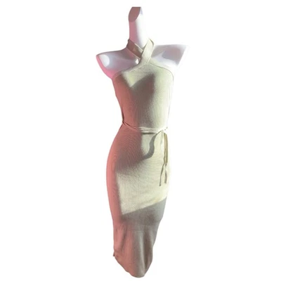 Light Green Halter Knit Midi Dress Backless Bodycon Stretch | eBay Light Green Halter Knit Midi Dress Backless Bodycon Stretch | eBay