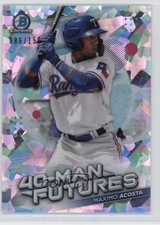 2021 Bowman Chrome 40-Man Futures Atomic Refractor /150 Maximo Acosta 16tx