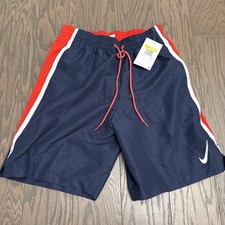 Nike Mens Core Contend 8  Volley Swim Trunks NESSC602 Red Navy Summer Small 48