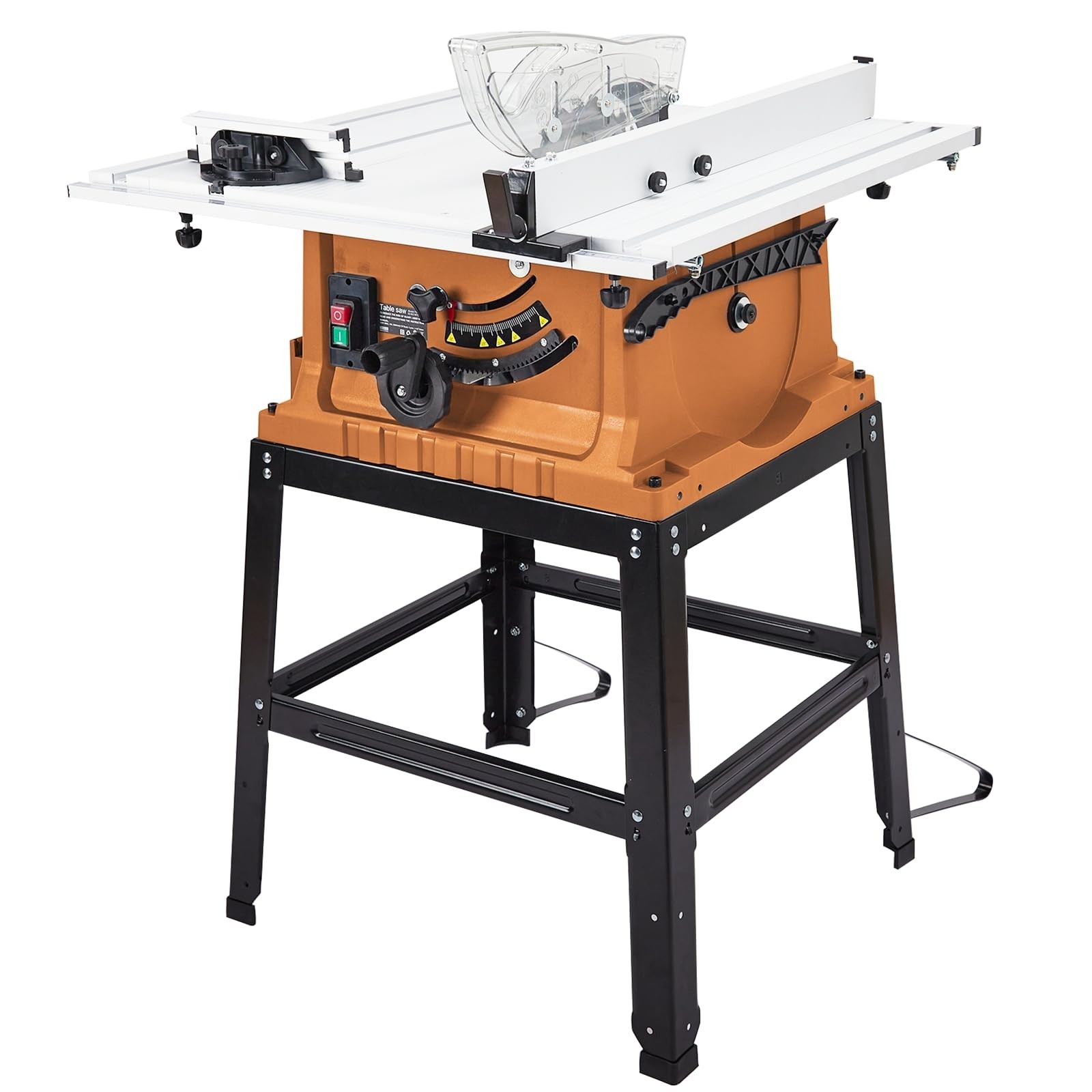 Table Saw 10 in 15 Amp 5000 RPM Portable Benchtop Saw with Stand