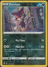 Purrloin SWSH03: Darkness Ablaze #106/189 - Reverse Holo - Pokemon NM