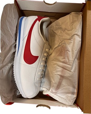 Size 12 Nike Cortez Classic Varsity Red/Varsiry Blue  2024 Gumps Tumble Leather
