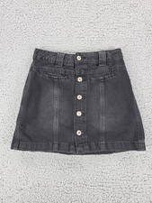 We The Free Skort Womens 24 Gray Denim Button...