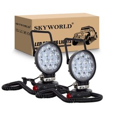 Magnetic Mount Led Work Light 2pcs 4 Inch 27w Round Spot Off Road Driving Fo... Magnetic Mount Led Work Light 2pcs 4 Inch 27w Round Spot Off Road Driving Fo...