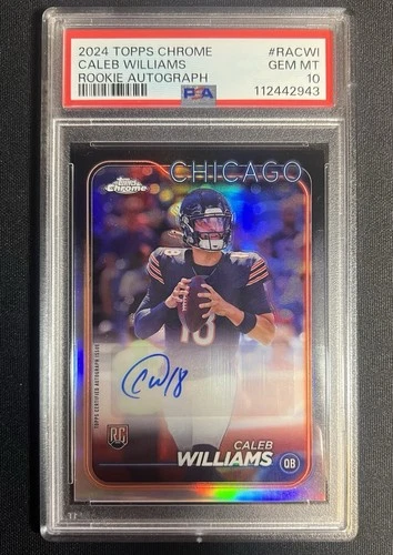 2024 Topps Chrome Caleb Williams Rookie Refractor Auto PSA 10 #RACWI Bears