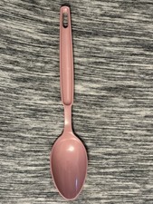 Ekco Solid Serving Spoon Pink Nylon Plastic 11" Vintage Made In USA