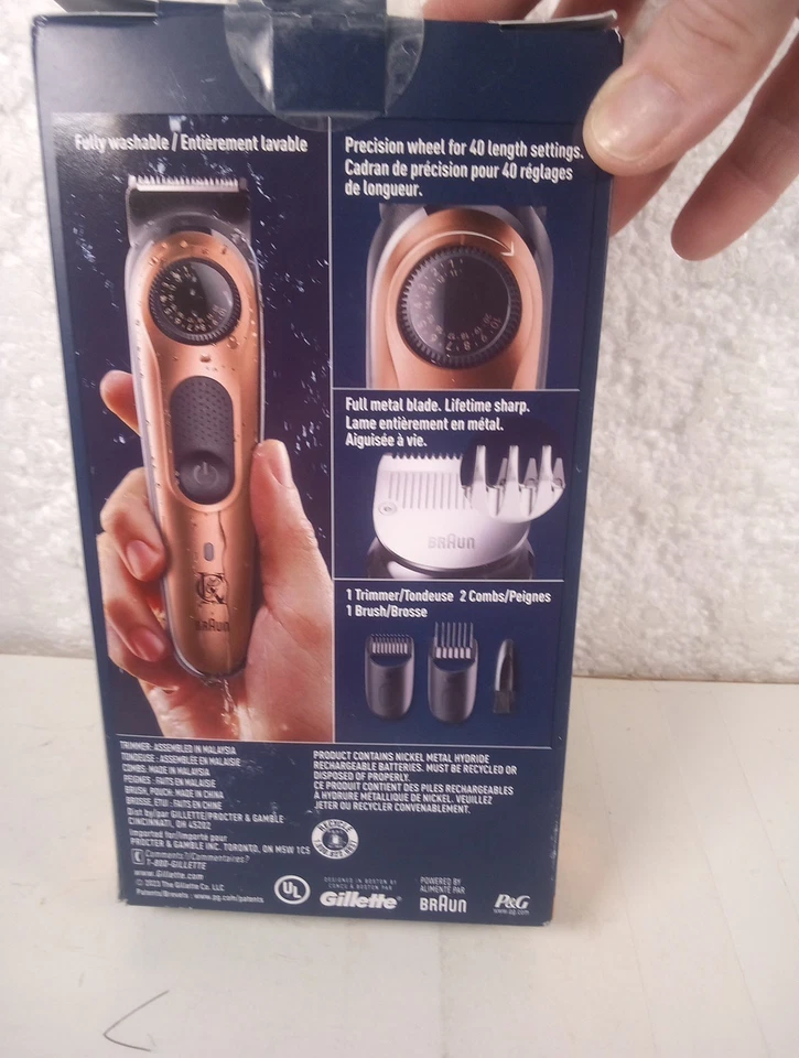 King C. Gillette PRO борода триммер, 40 длины настройки, беспроводной, коробка повреждена - Изображение 3 из 4