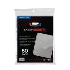 50 BCW 1-Pocket Document Pages – 8.5x11 Sheet Protectors Clear Binder Sleeves