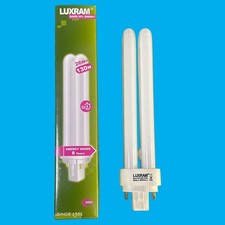 6x 26W Luxram G24q-3 4 pin CFL Light Bulbs 6400K Low Energy PL PLC Daylight Lamp