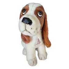 Vintage 1981 Hush Puppies Plush Dog Basset Hound Stuffed Animal Toy 11"