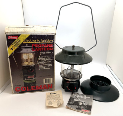 Coleman Electronic Ignition Propane Lantern Model 5154B700 w/ G-43 Globe & Base