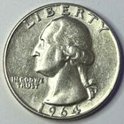 1964 P Washington 90% Silver Quarter Nice Circulated Condition US 25c - 02