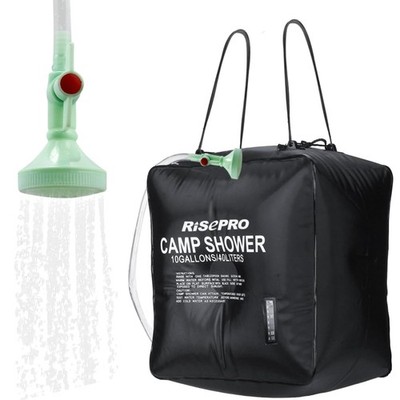 Risepro Solar Campingdusche   40L, Heißwasser, Leicht & Umweltfreundlich