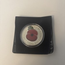 2020 BUNCJERSEY POPPY WE WILL REMEMBER THEM &pound;5 FIVE POUND COIN IN CAPSULE