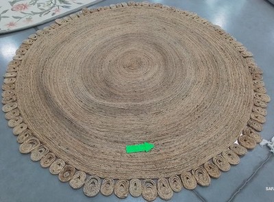 NATURAL 7'-0'' x 7'-0'' Broken Thread Rug, Reduced Price 1172797781 NF163A-7R