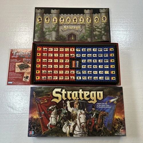 Vintage 1996 Stratego Milton Bradley Board Game 100% Complete w/ Fortress Shield