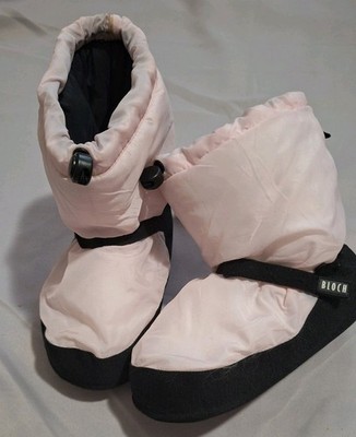 Bloch children's Warm-Up Booties Size L  Pink And Black Dance Ballet Shoes