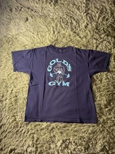 Vintage 80s Gold's Gym Single Stitch Black Graphic T Shirt Size XL  