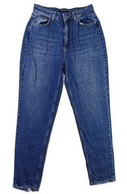 I SAW IT FIRST Mom Jeans Damen  D38 High Waist Tapered Cropped Blau
