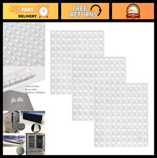 300 Clear Rubber Adhesive Door Bumpers - Sound Dampening Cabinet Pads, 8.5x2.5mm
