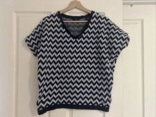 Gant Ladies Chevron Pattern Top Size XS 100% Cotton