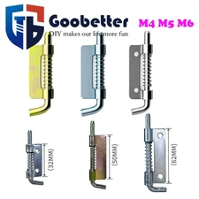 Spring Loaded Metal Security Barrel Bolts Latch Door Cabinet Hinges Hardware