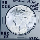 1922 P BU GEM PEACE SILVER DOLLAR UNC MS+++ U.S. MINT RARE COIN 6986