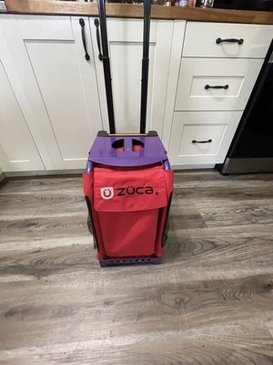 Zuca Sport Rolling Bag Purple  Frame Aluminum LED Wheels Seat