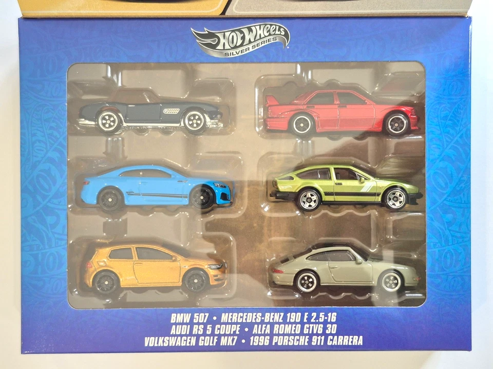 COFFRET DE 6 MINIATURES HOT WHEELS 1/64 COFFRET EUROPE SILVER SERIES - Photo 2/3
