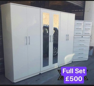 Brandneu 7 Fuß 6 Kleiderschrank Komplettset Nur £500,   VIELE FARBEN  